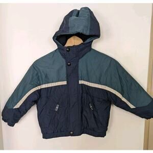 Pacific Trail Winter Coat Jacket Boys Medium 5/6 Blue Green
